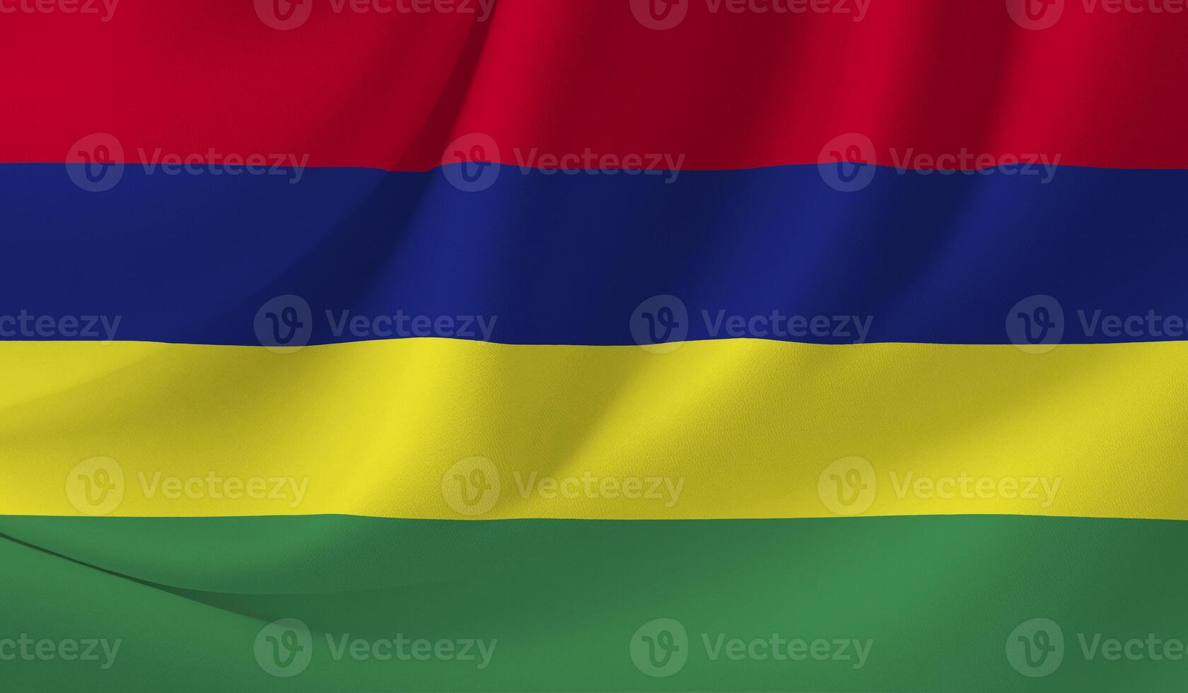 MAURITIUS flag illustration with wavy effect photo