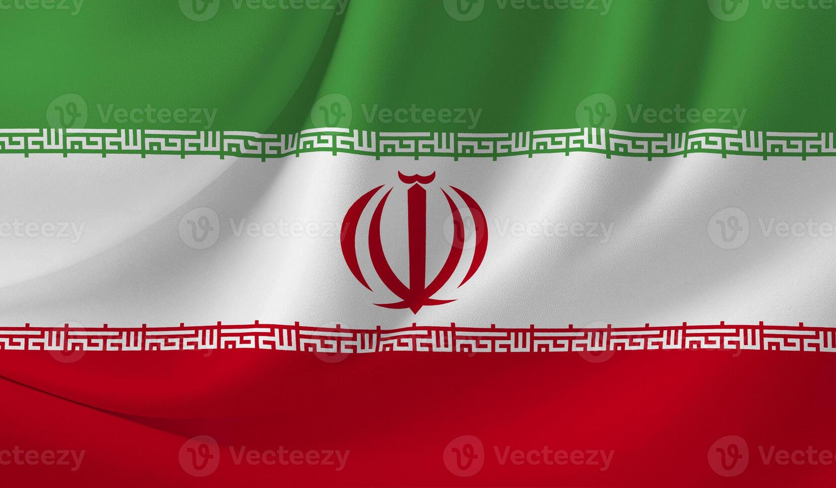 IRAN flag illustration with wavy effect photo