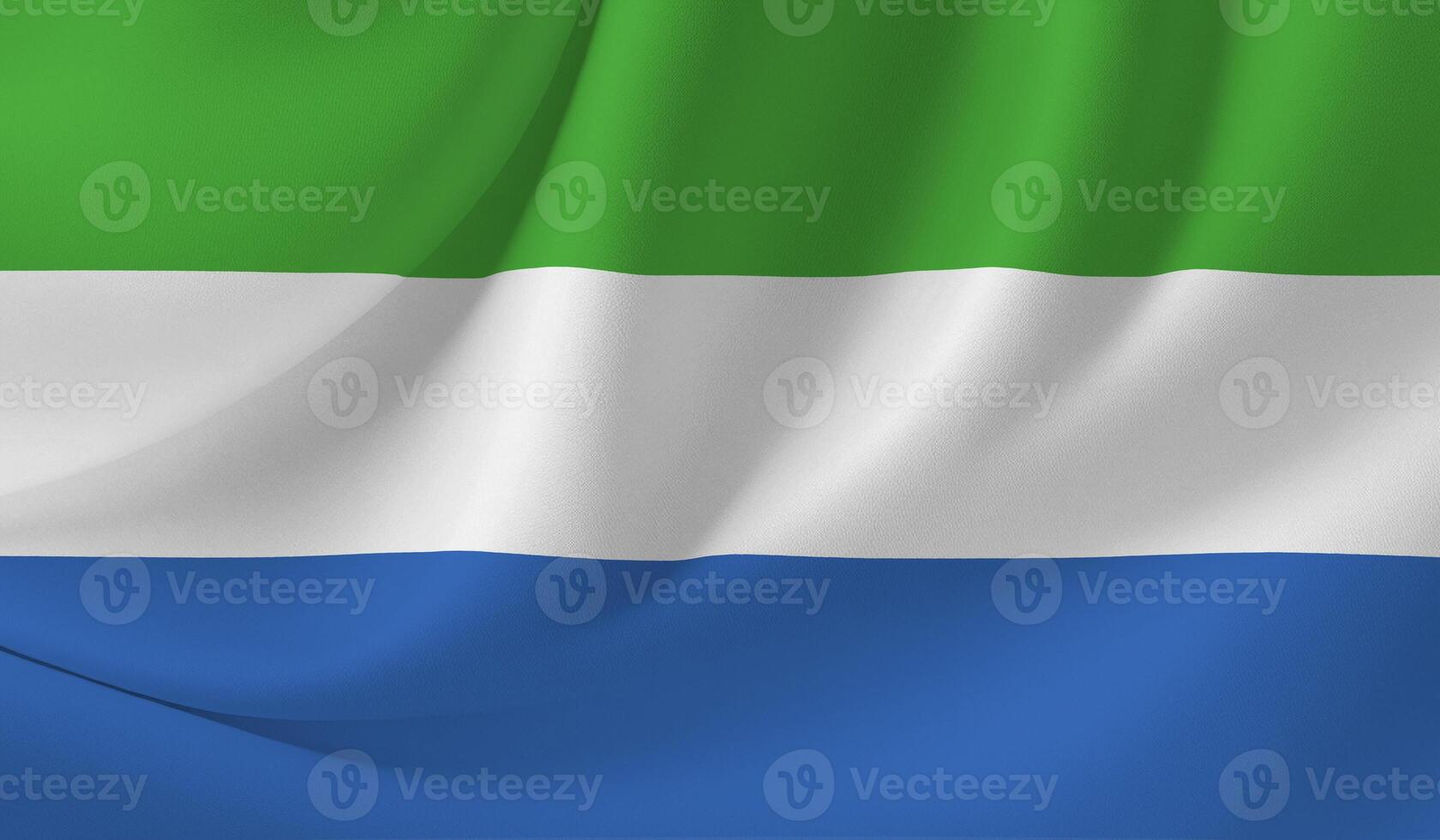 SIERRA LEONE flag illustration with wavy effect photo