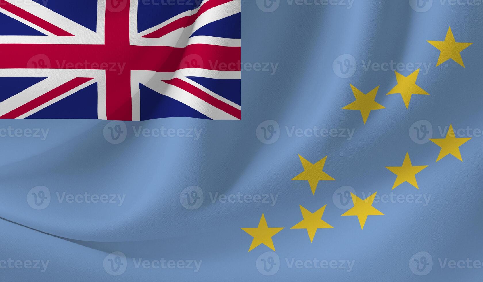TUVALU flag illustration with wavy effect photo
