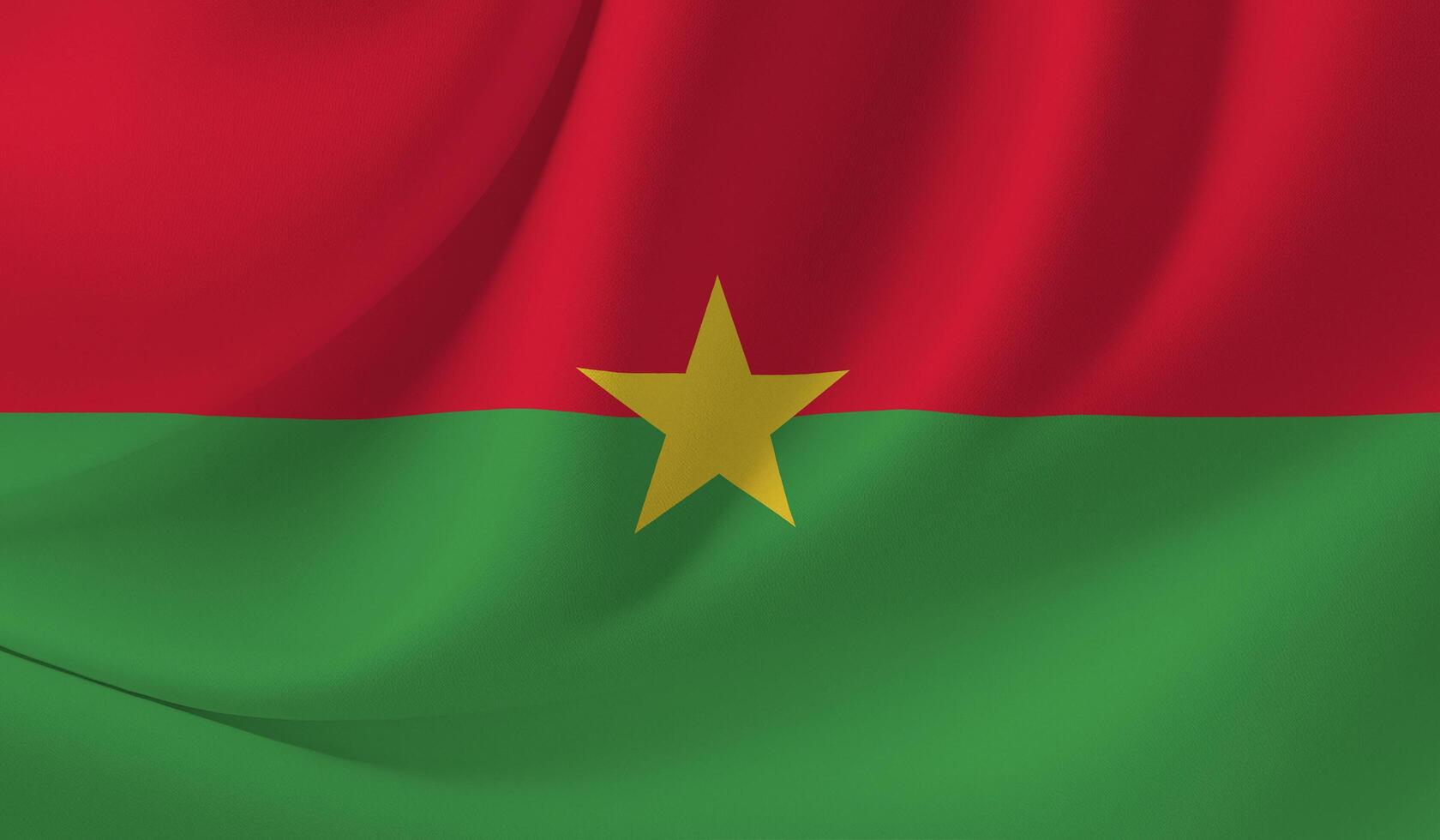BURKINA FASSO flag illustration with wavy effect photo