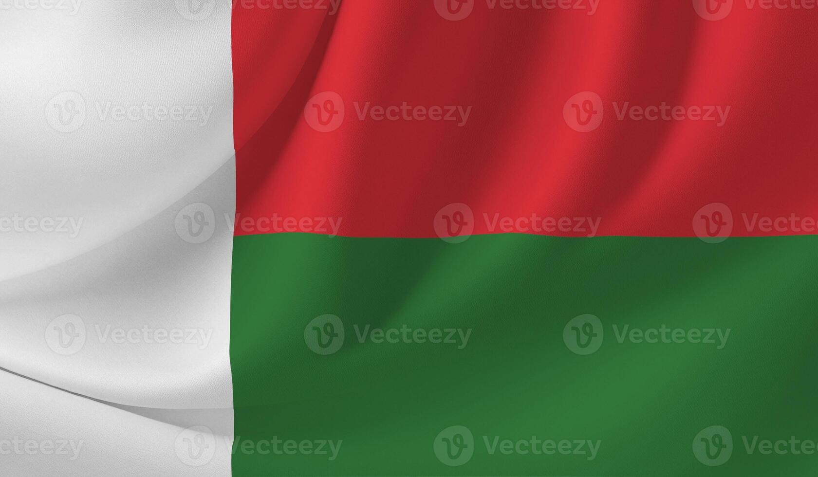 Illustration of MADAGASCAR flag with wavy effect photo