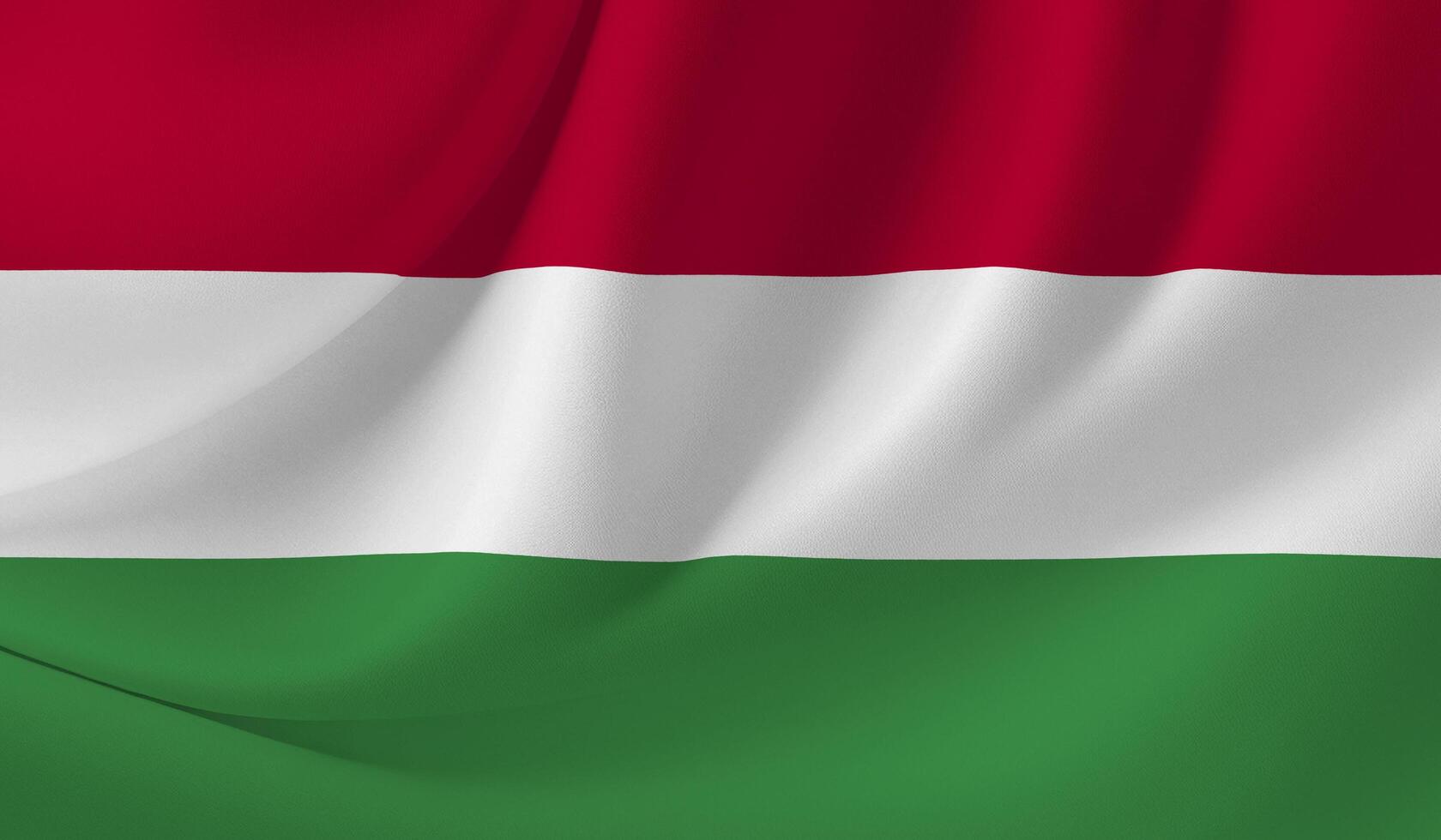 HUNGARY flag illustration with wavy effect photo