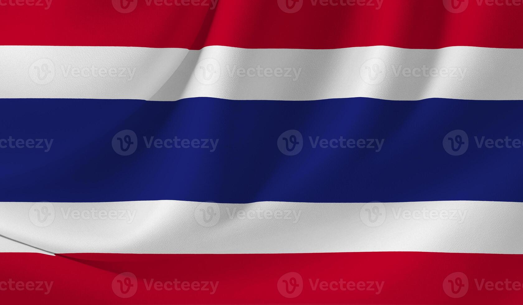 Illustration of THAILAND flag with wavy effect photo