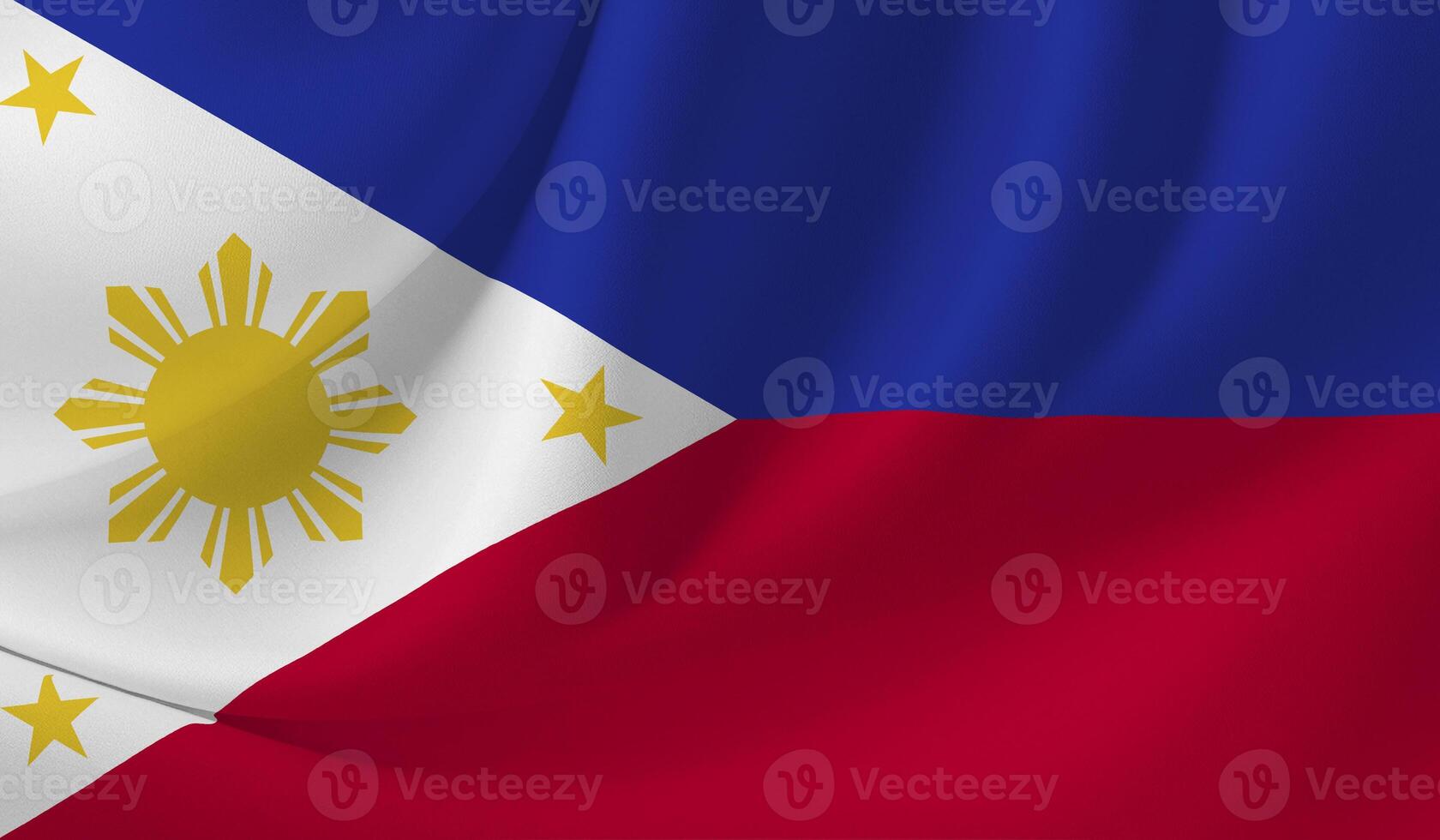Illustration of the PHILIPPINE flag with a wavy effect photo