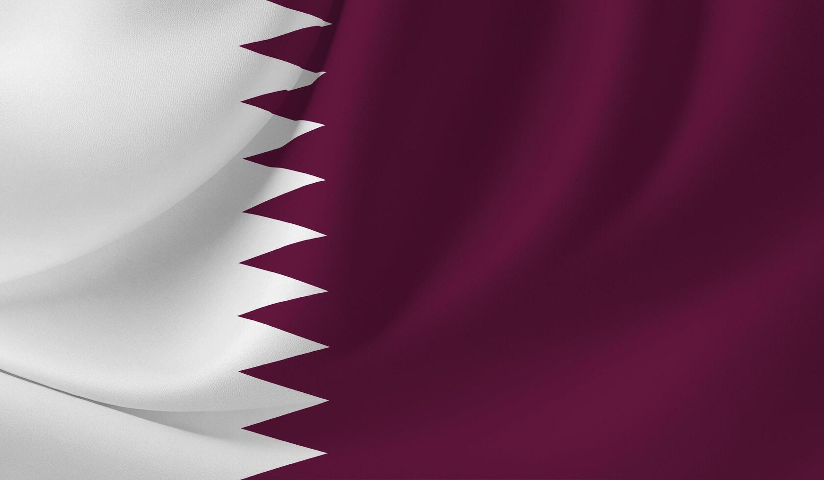 QATAR flag illustration with wavy effect photo