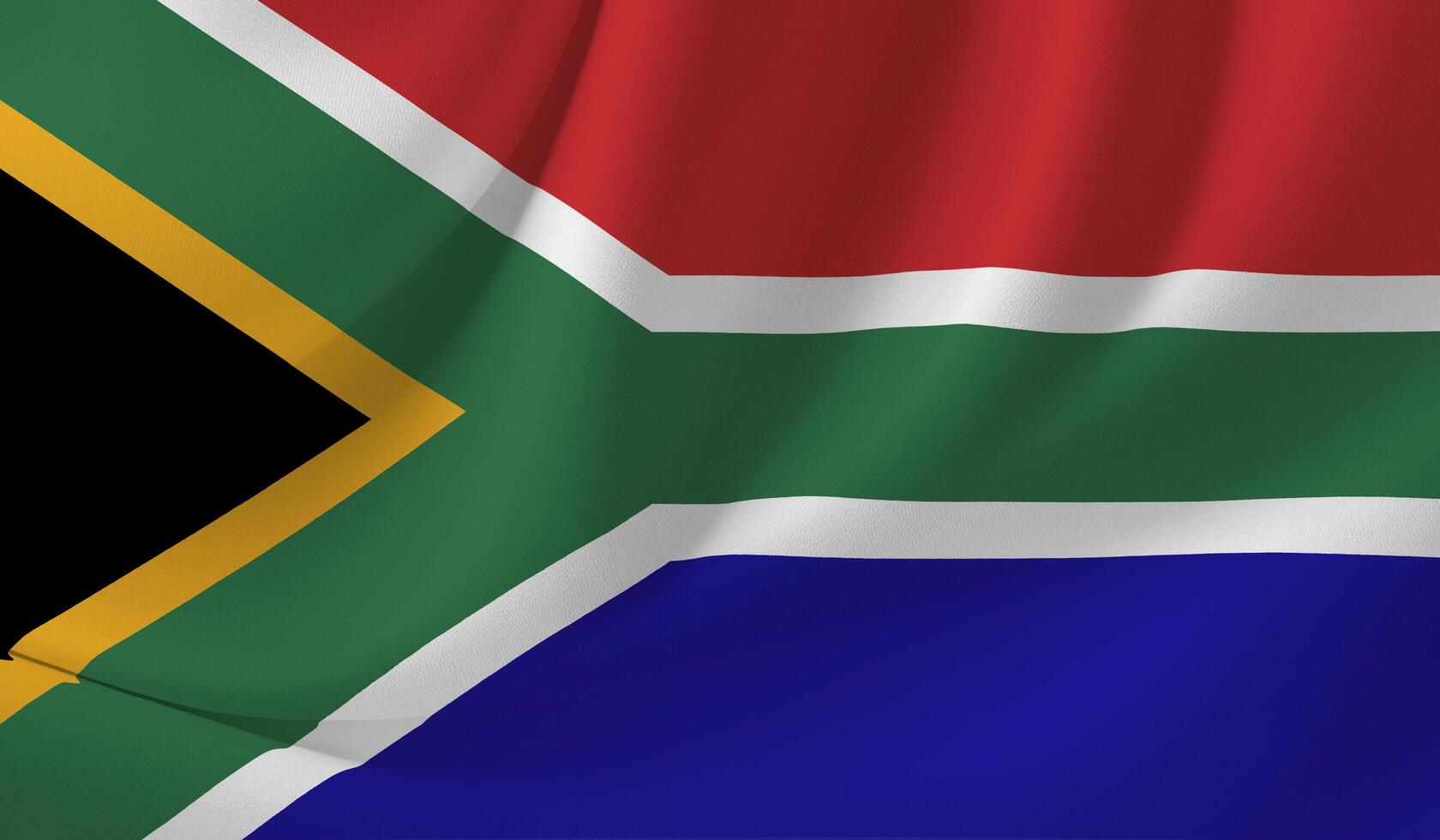 SOUTH AFRICA flag illustration with wavy effect photo