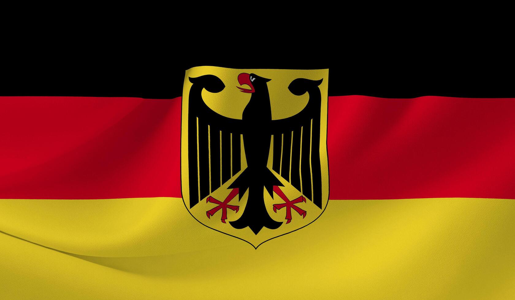 Illustration of GERMANY flag with wavy effect photo