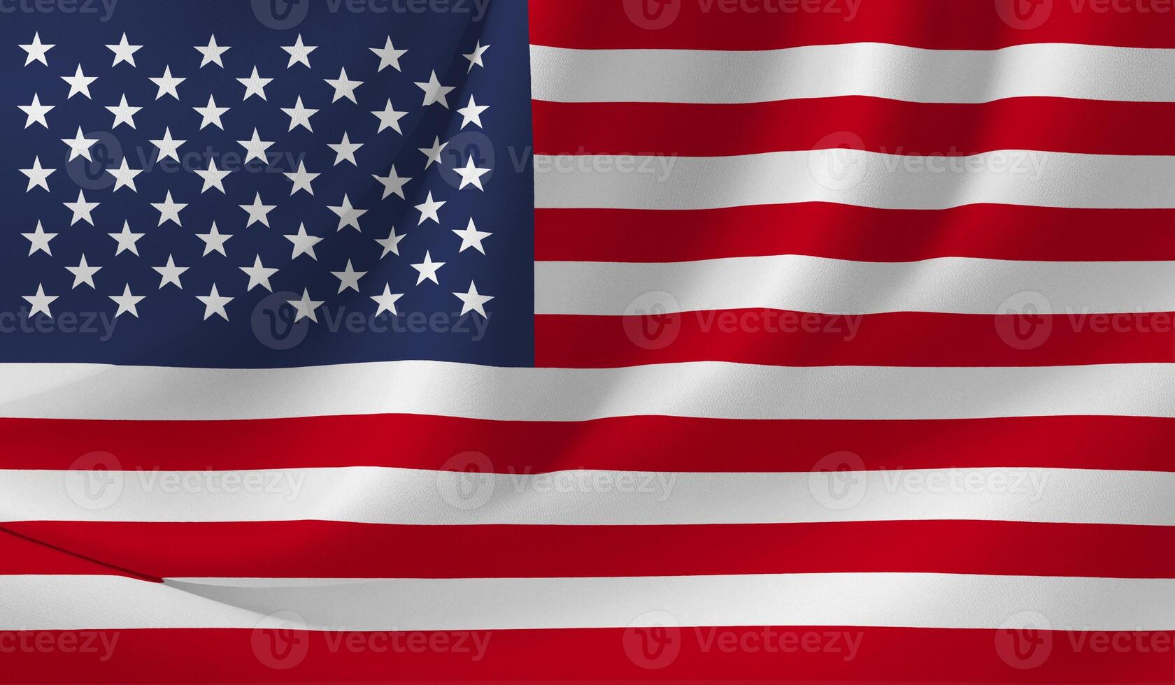 Illustration of US or American flag with wavy effect photo