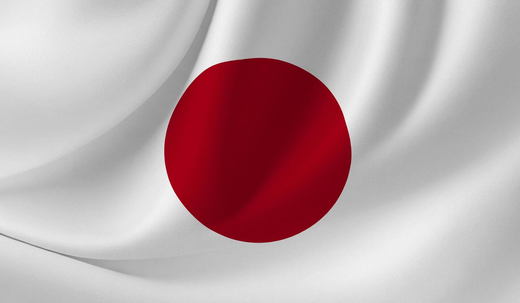Illustration of JAPAN flag with wavy effect photo
