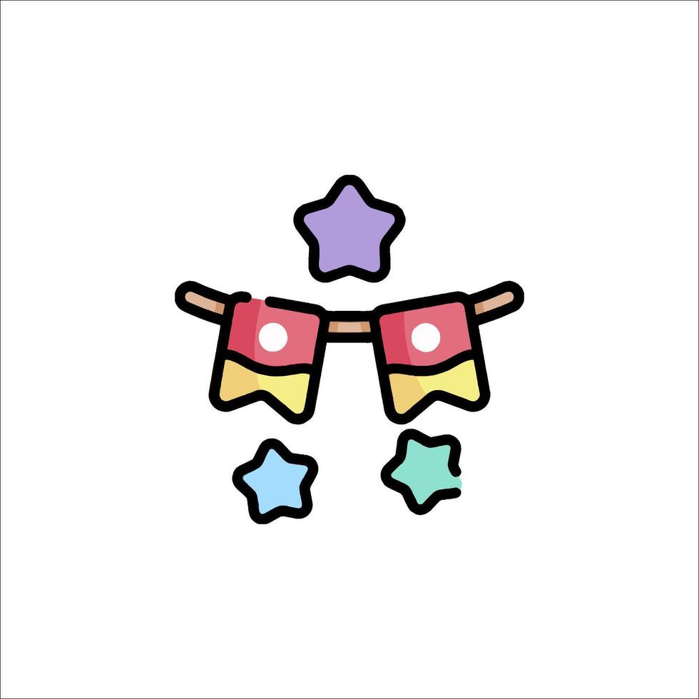 A cartoon character holding a star and a ribbon vector