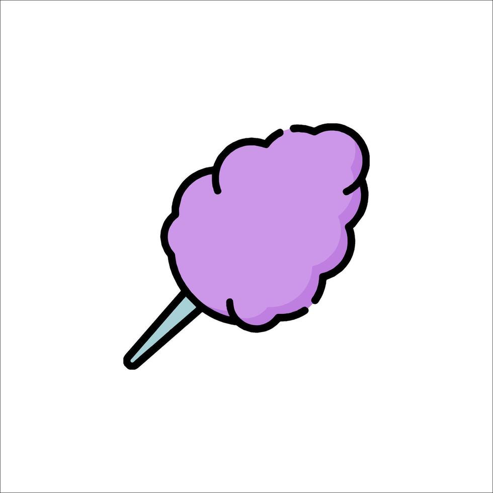 Cotton candy icon illustration vector