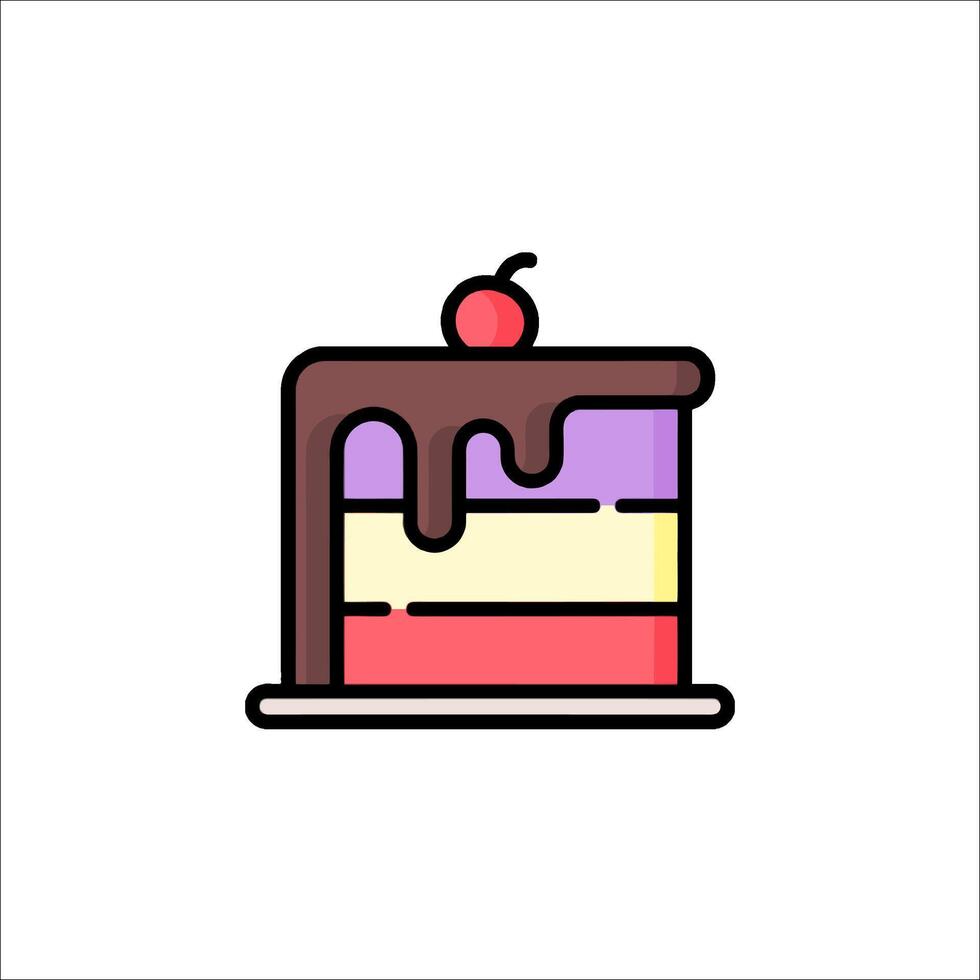 Cake icon illustration vector