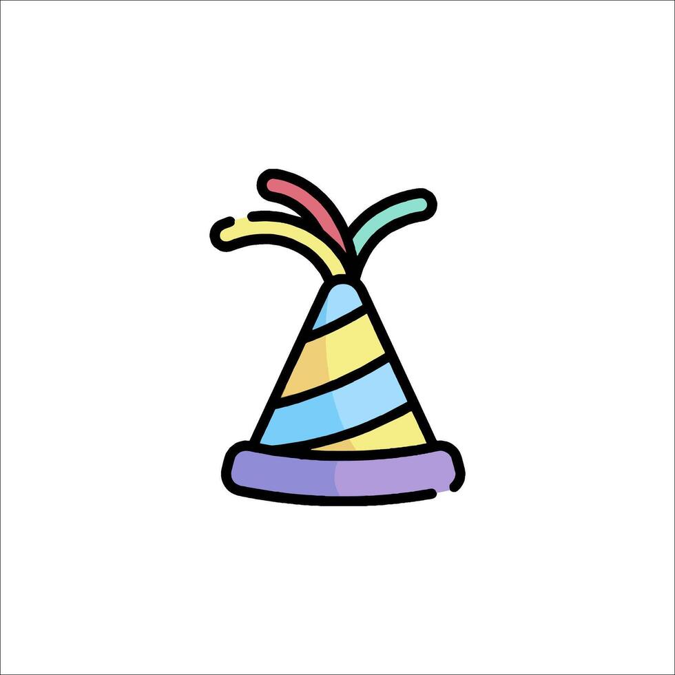 A party hat icon on a white background vector