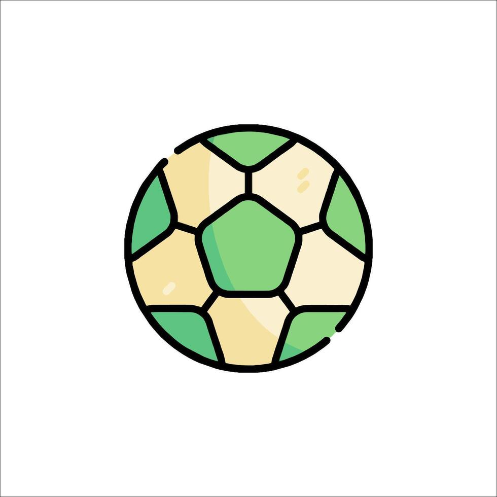A soccer ball icon in a flat style vector