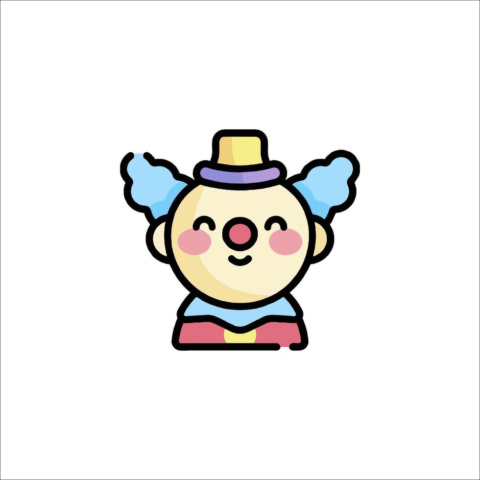 A cartoon clown with a hat on his head vector