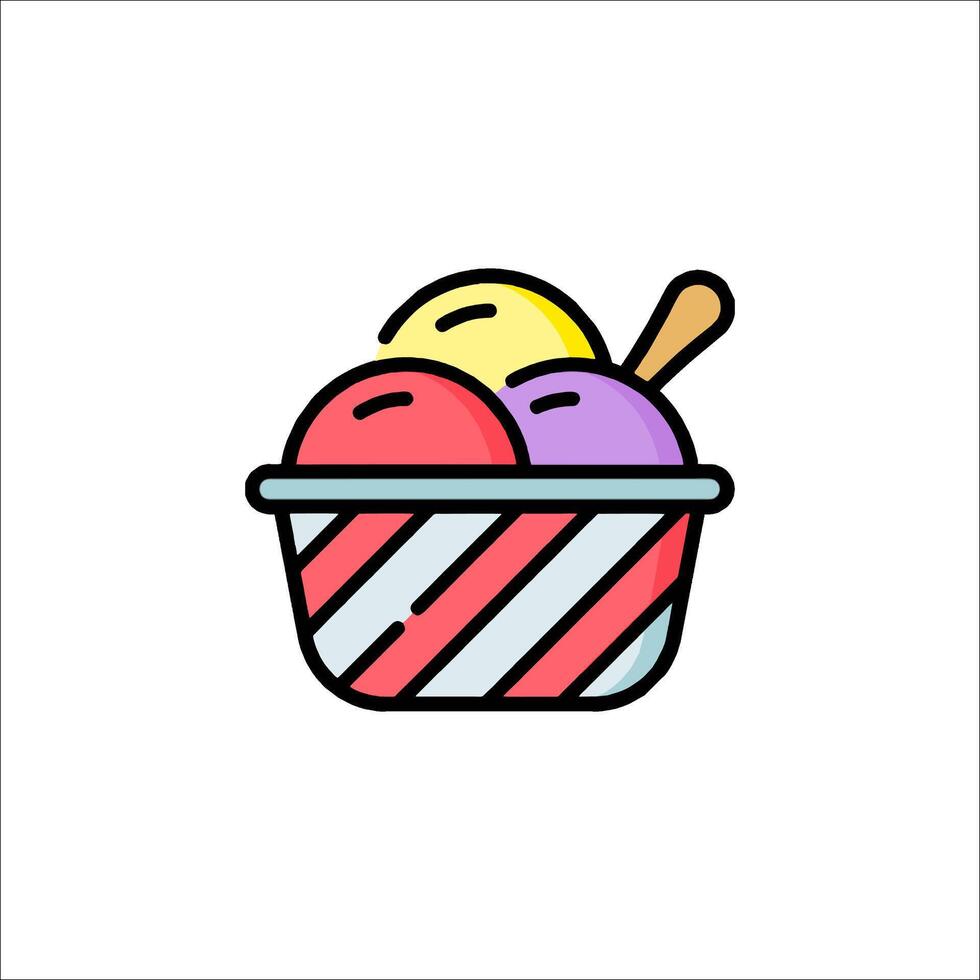 Ice cream icon illustration vector