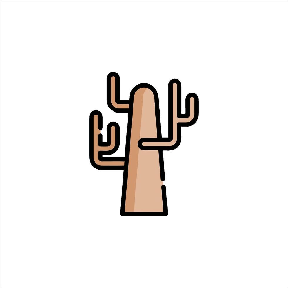 A cactus plant icon on a white background vector