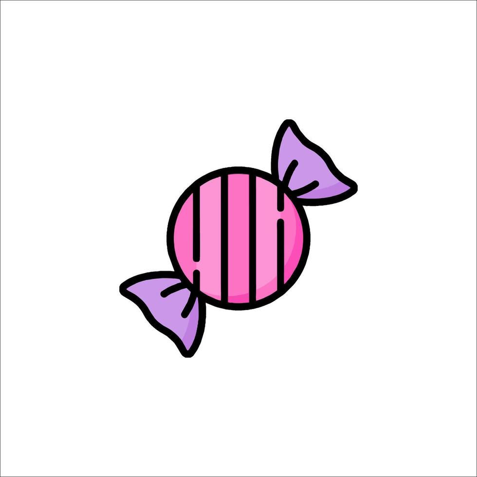 A candy ball with a pink bow on it vector