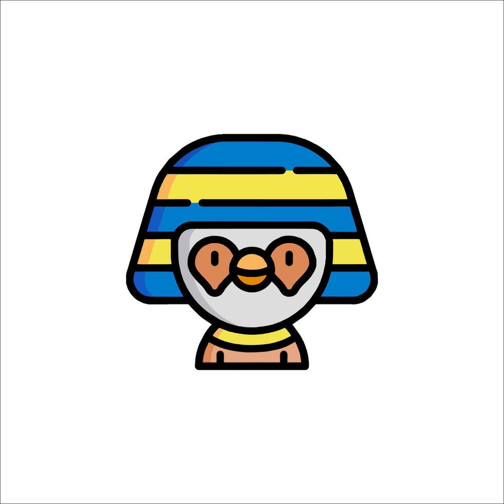 An egyptian bird with a hat on vector