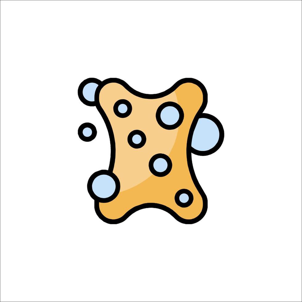 A cartoon character with bubbles on it vector