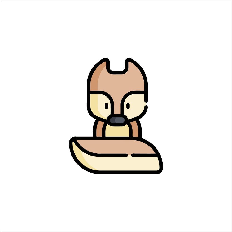 A cartoon fox sitting on a piece of bread vector