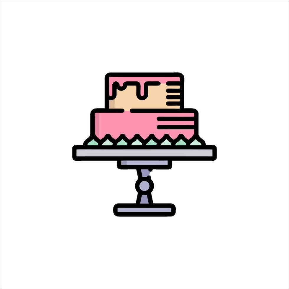 Cake icon illustration vector