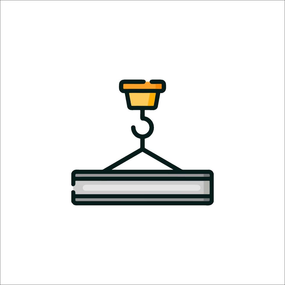A light bulb hanging from a ceiling fan icon vector