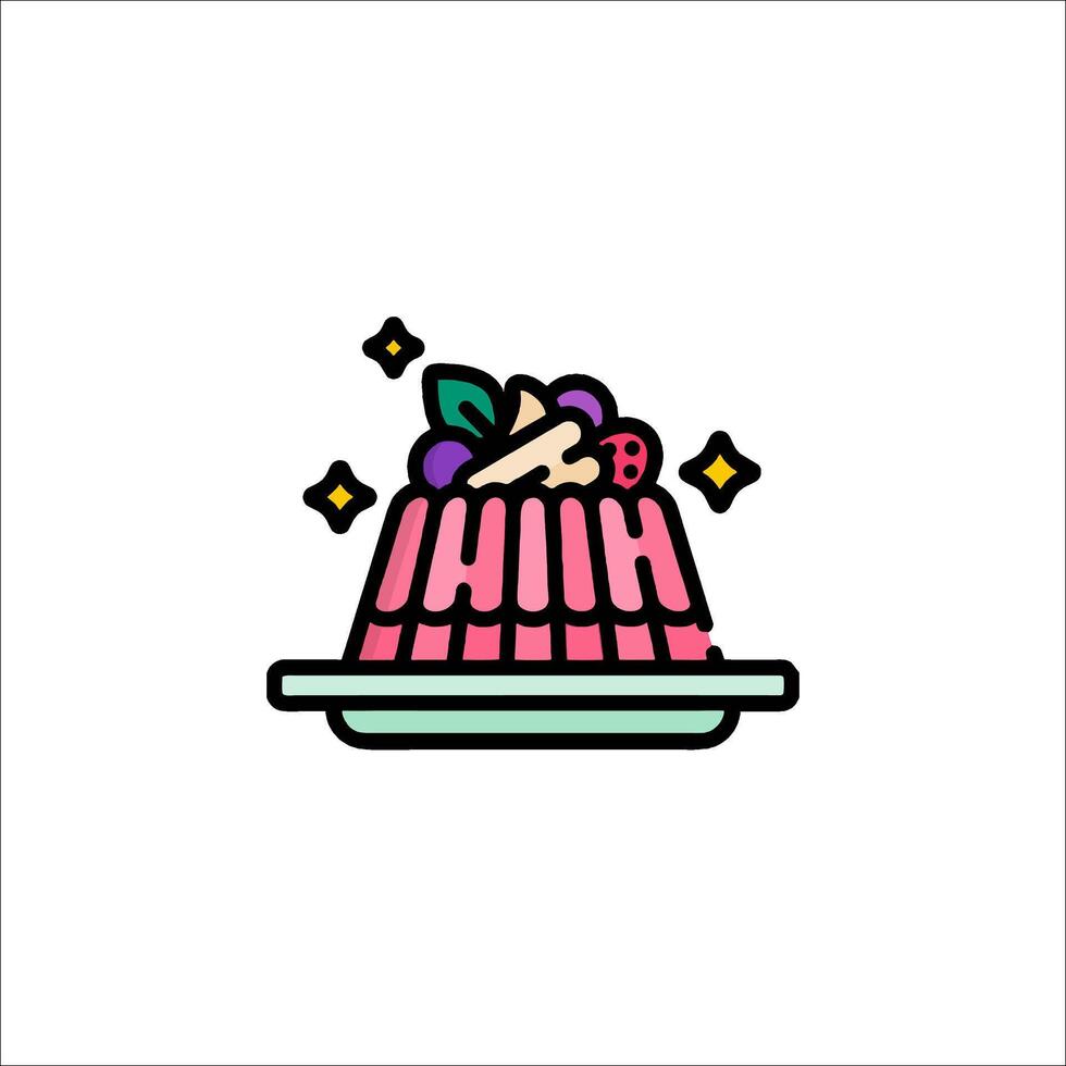 A dessert with the word halo on it vector