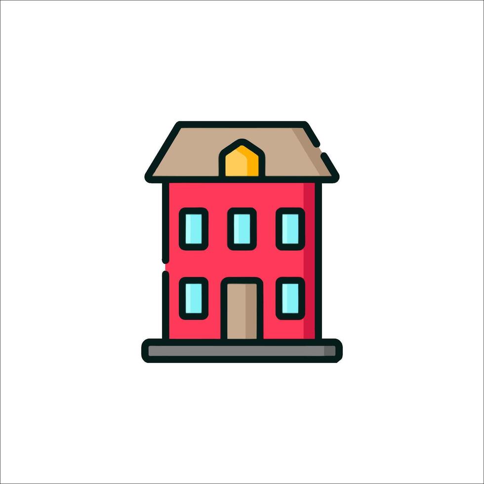 A house icon in a flat style vector
