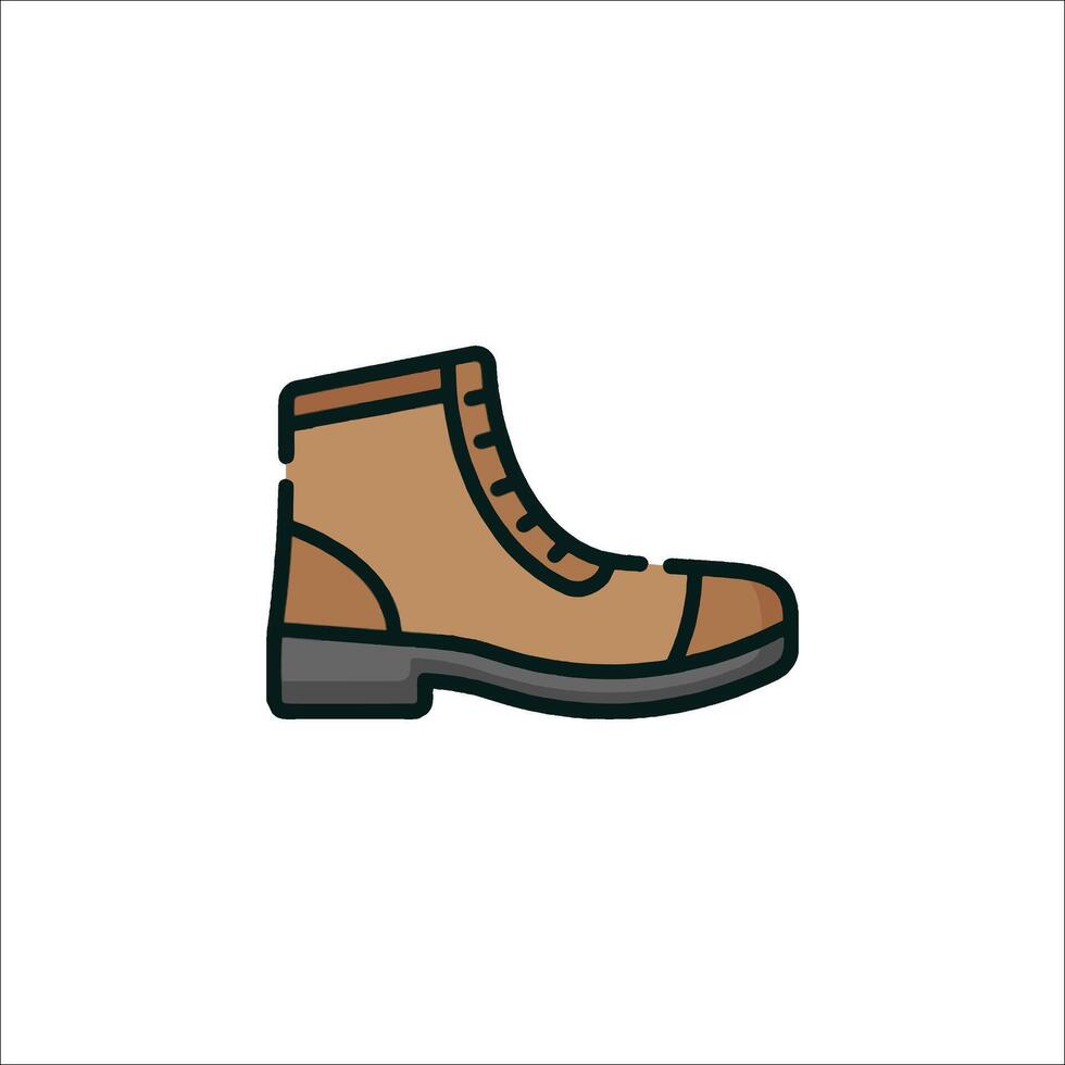 A brown boot icon on a white background vector