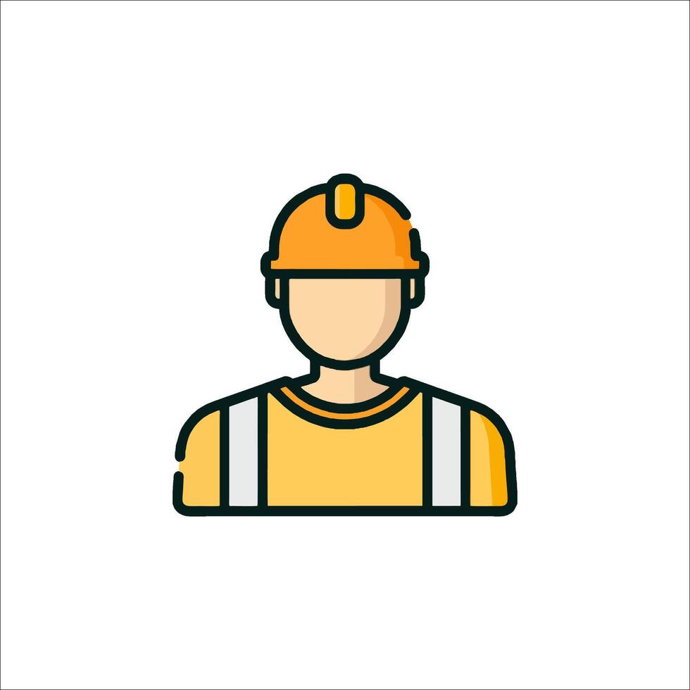 Construction worker icon illustration vector