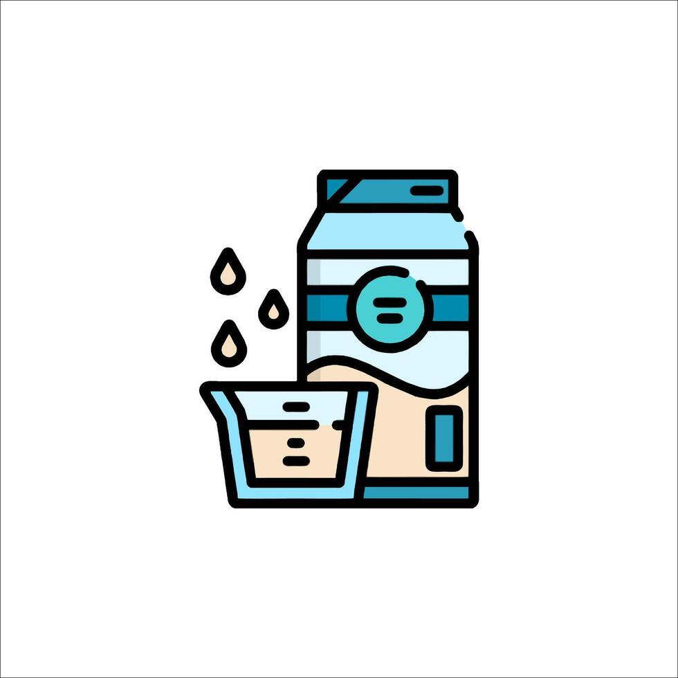 A milk bottle and a cup of milk vector