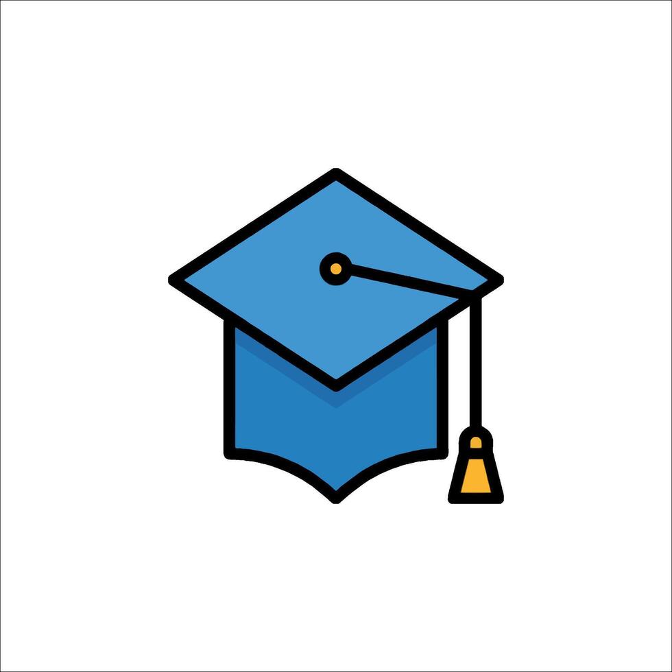 Graduation cap icon illustration vector