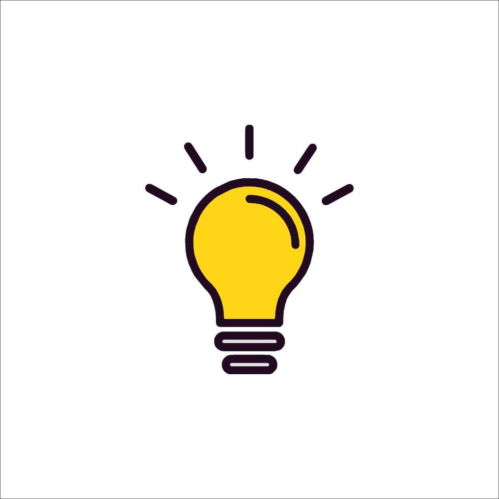 A light bulb icon on a white background vector