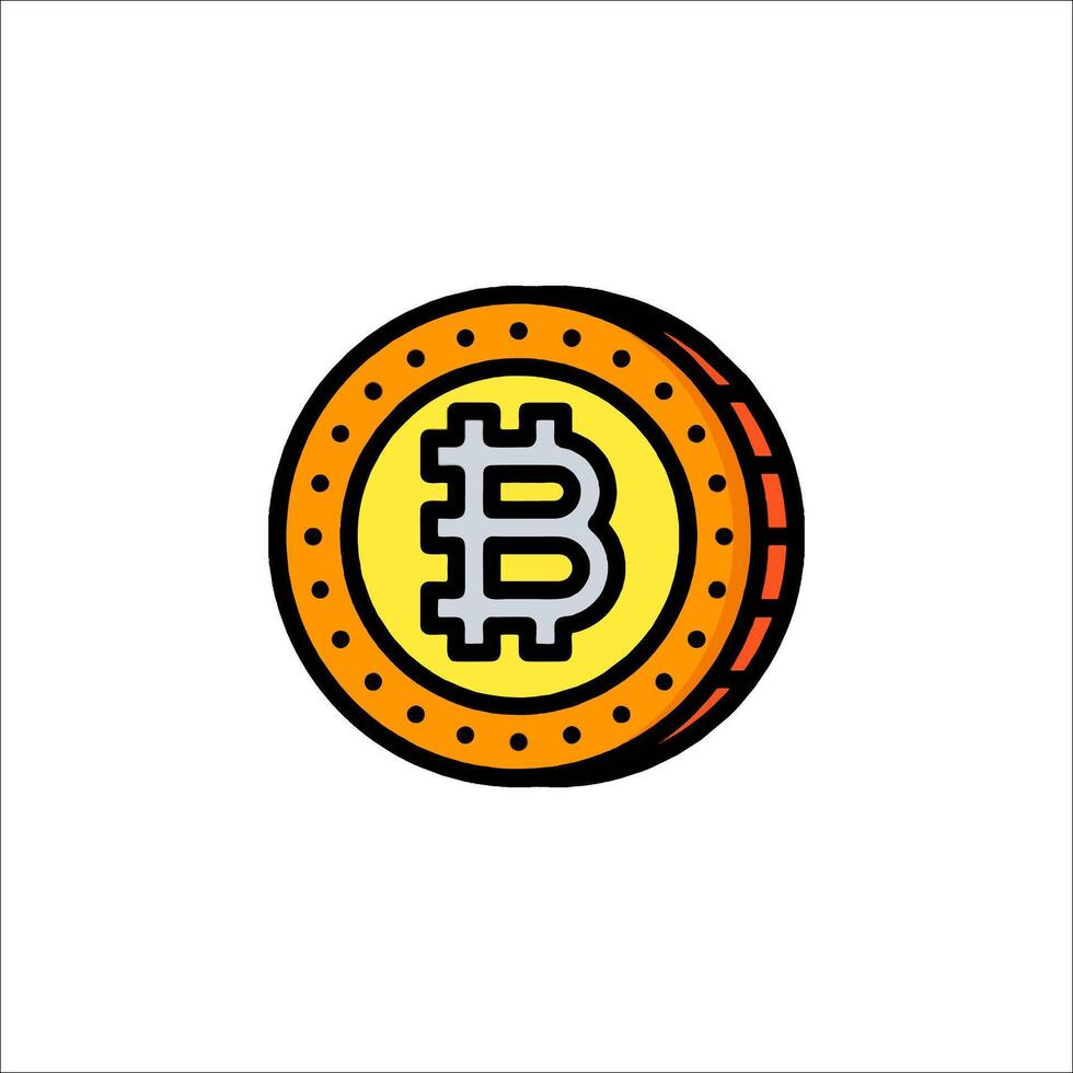 Bitcoin icon illustration vector