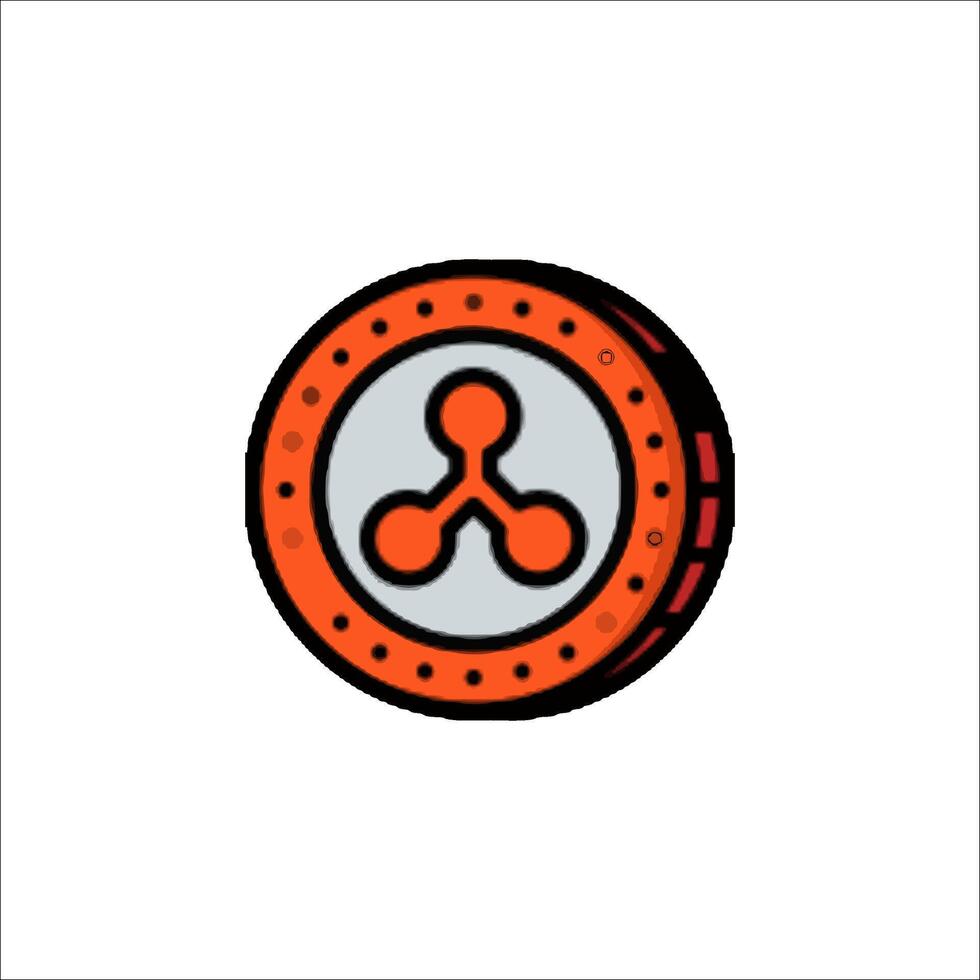 A circle with two circles on it vector