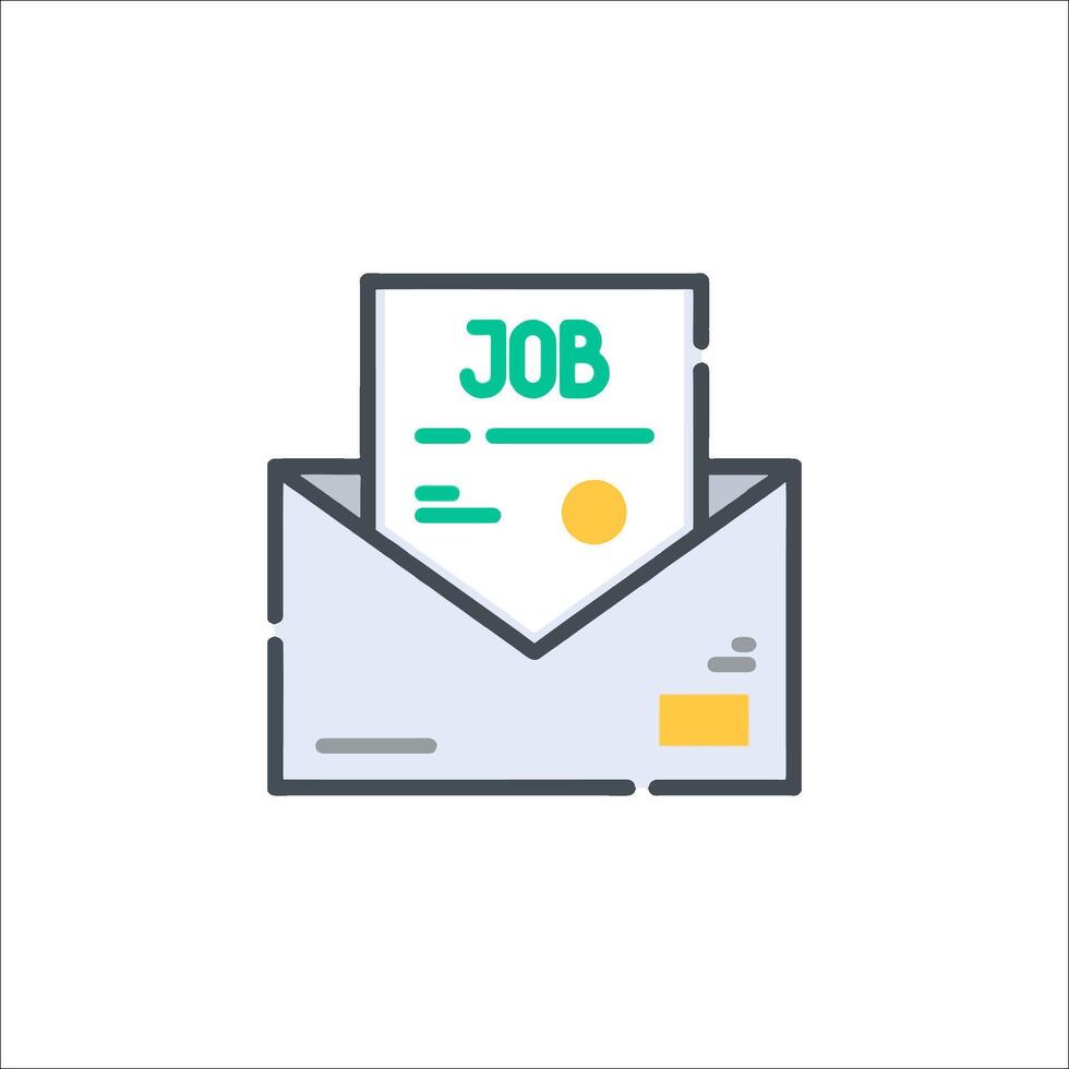 Job application letter icon illustration vector