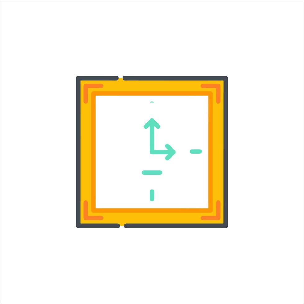 A square with an arrow pointing up in it vector