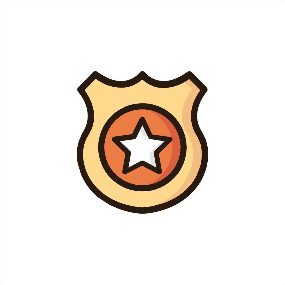 A police badge with a star on it vector