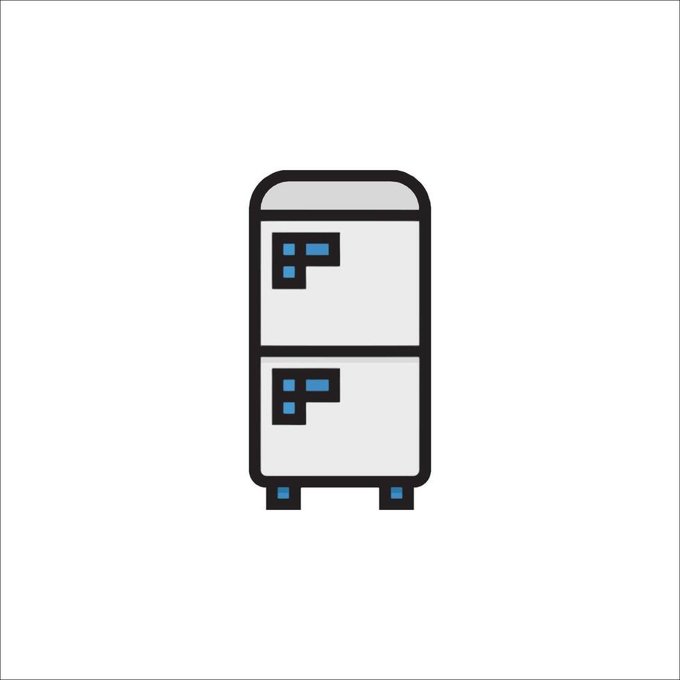 A refrigerator icon on a white background vector