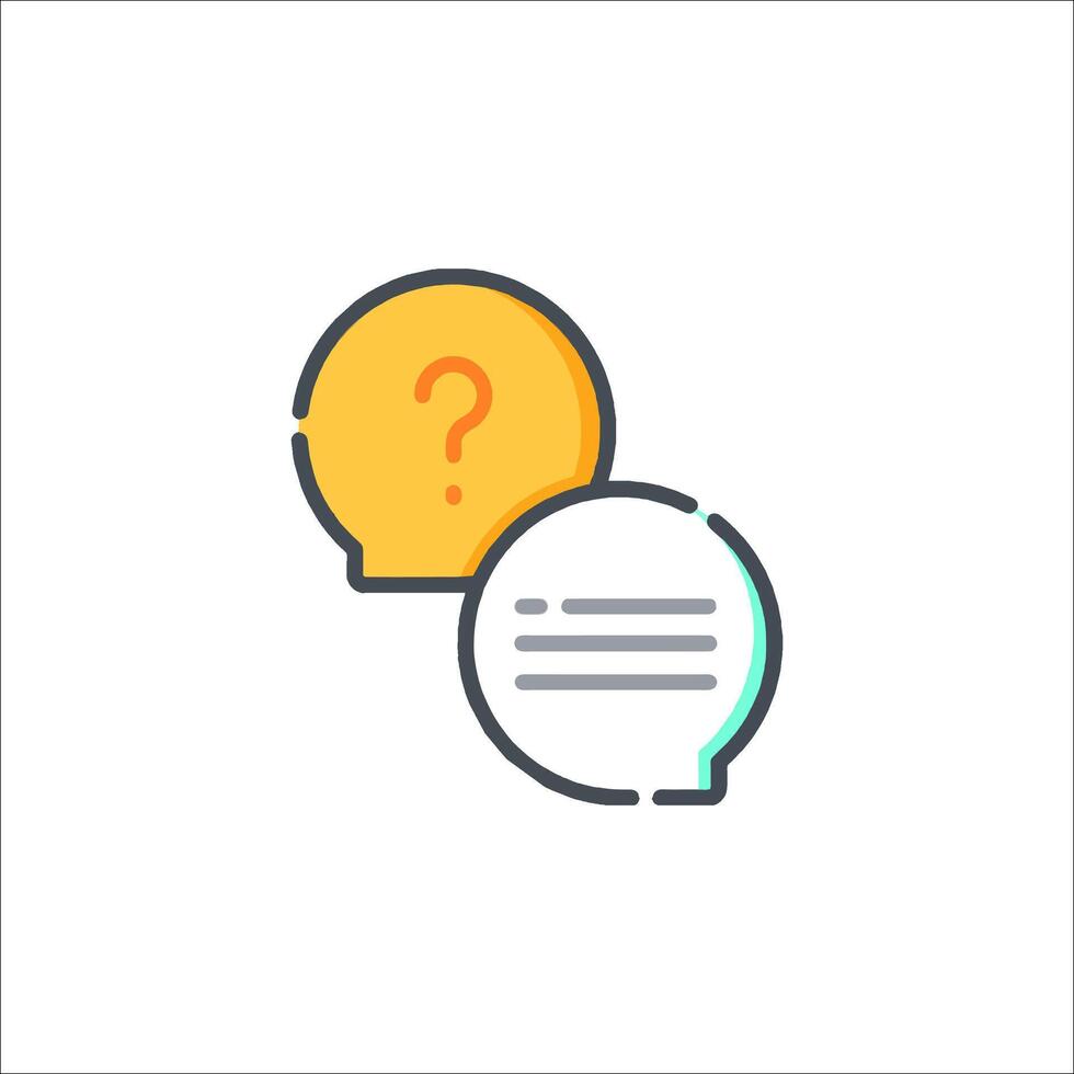 Two speech bubbles with question marks vector