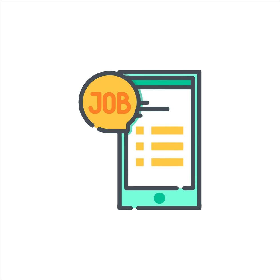 Job application icon on smartphone illustration vector