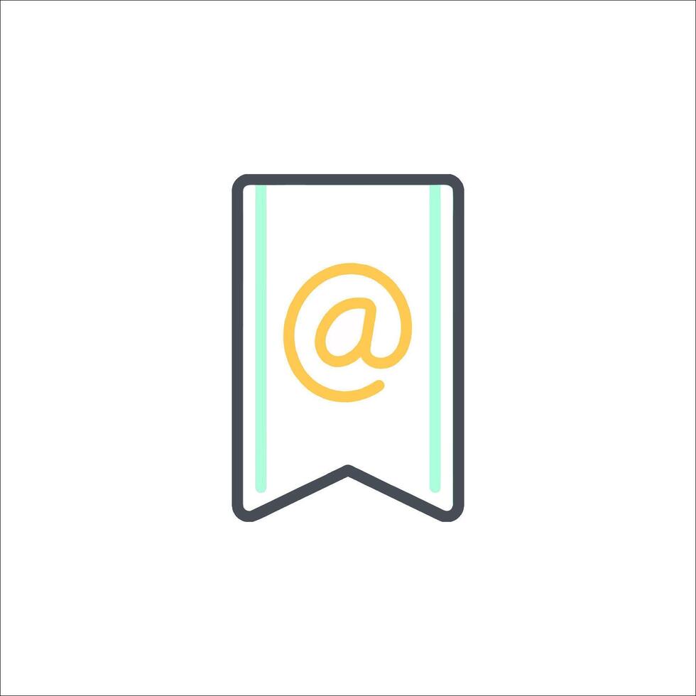 An email icon with a ribbon on it vector