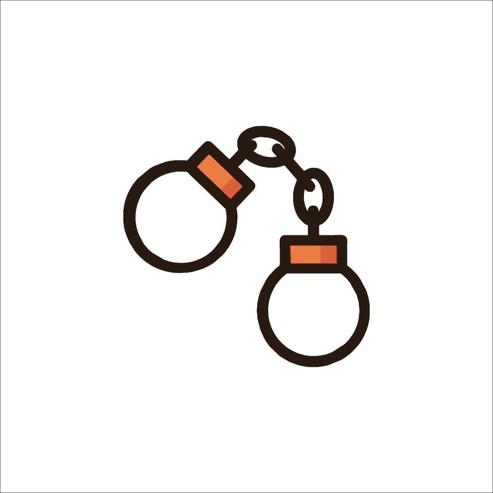 Two jail cell keys on a chain vector
