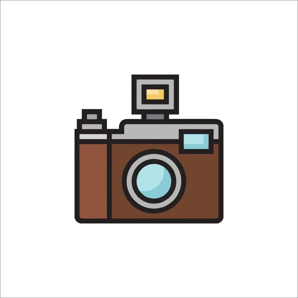 A camera icon on a white background vector