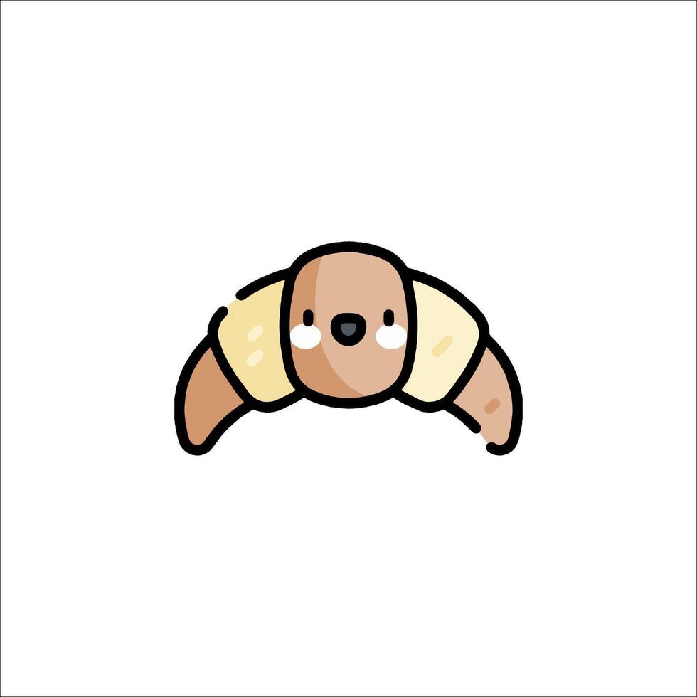 A cartoon bear with a face on it vector