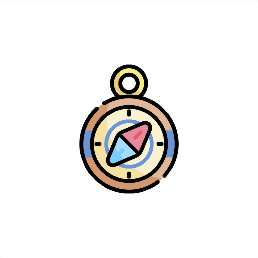 A colorful compass icon on a white background vector