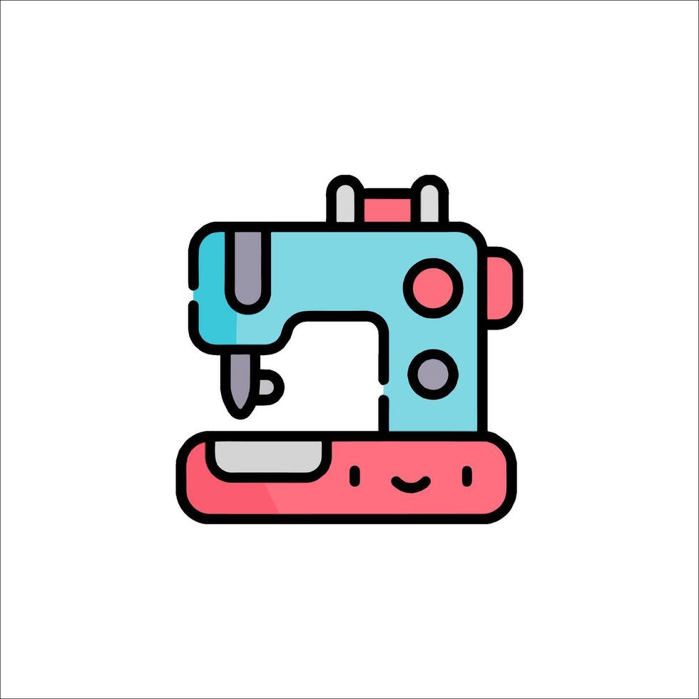 Sewing machine icon vector