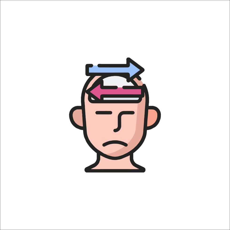 A man with a brain in his head vector